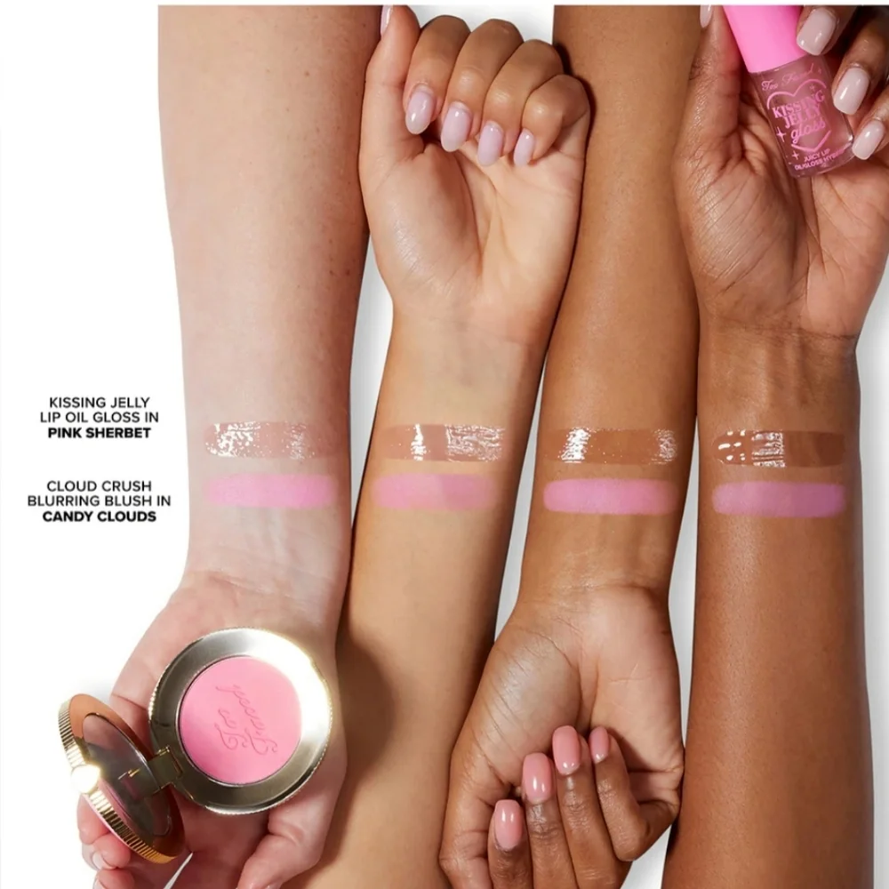 🌺Too Faced Dream A Little Dream Blush & Lip Gloss Set Pink Blush